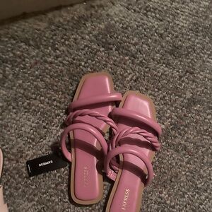 Express Twisted Strap Pink Sandals